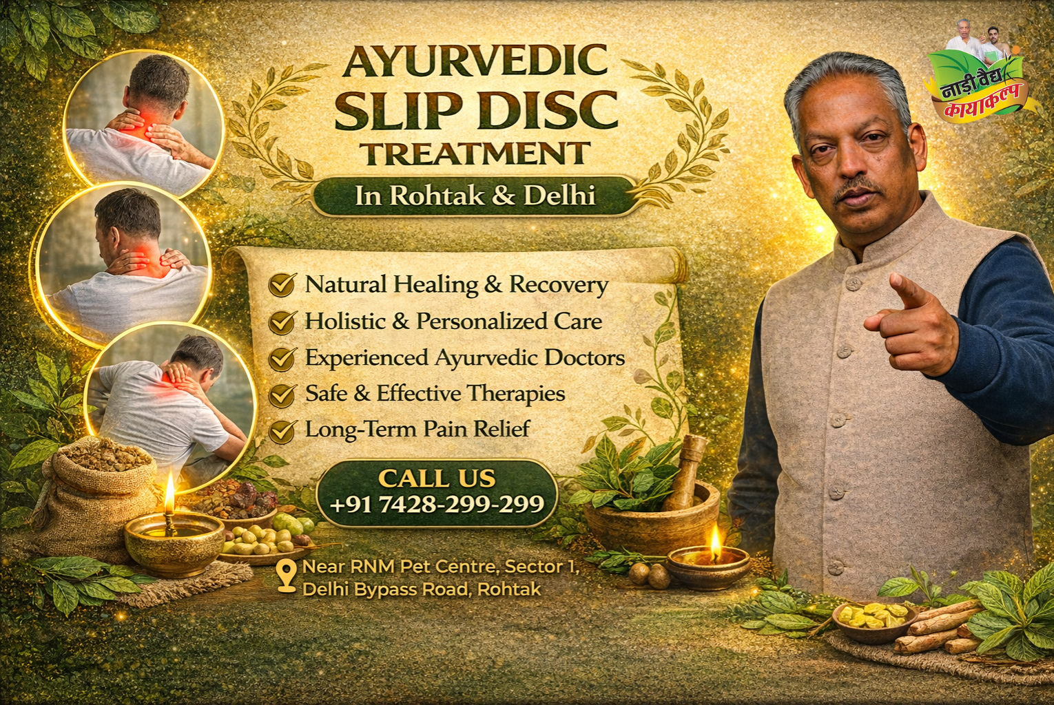 Best Ayurvedic Treatment Hospital for Slip Disc in Rohtak