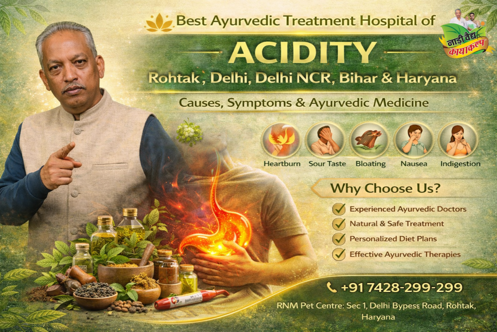 Best Ayurvedic Treatment Hospital of Acidity in Rohtak and Delhi